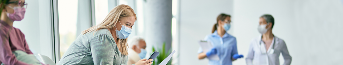 patients in busy waiting room