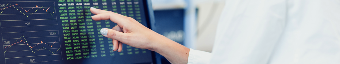 studying data analytics on a screen