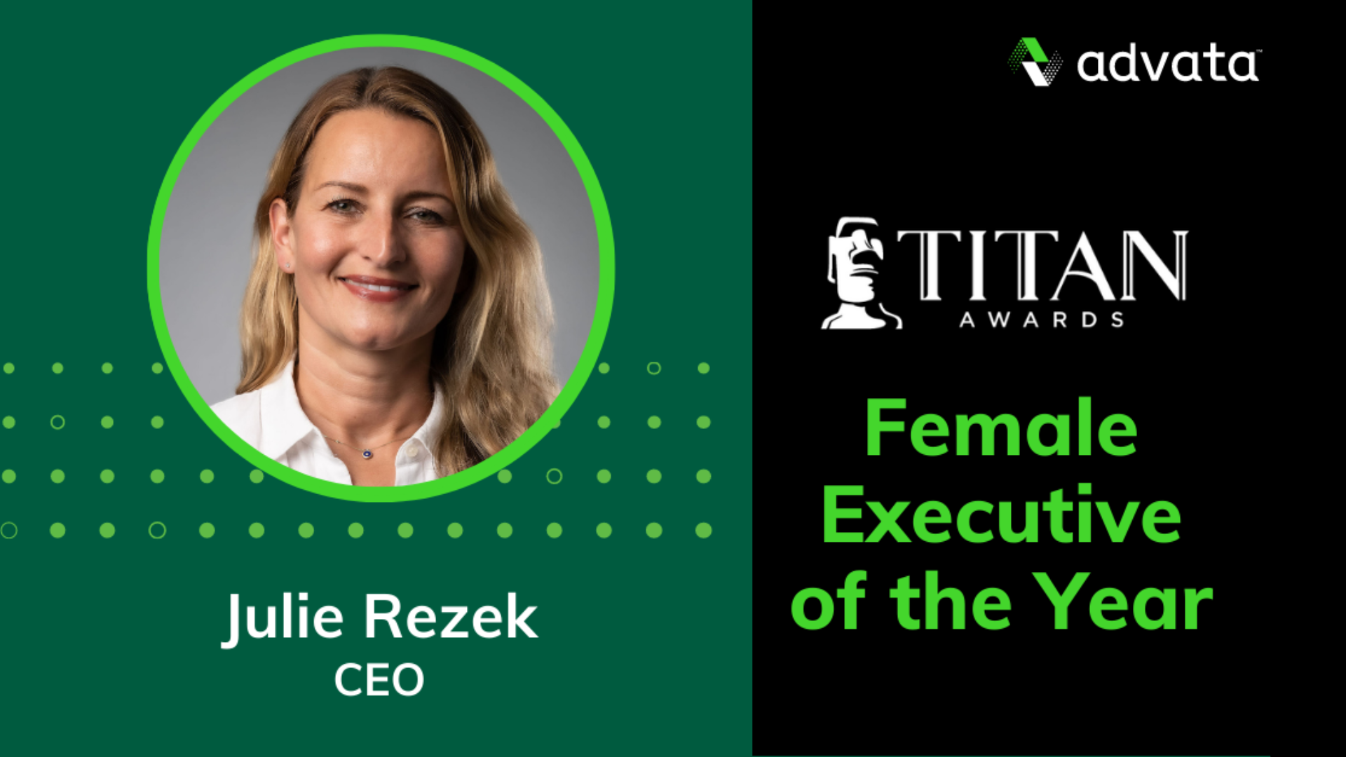Advata’s Julie Rezek Earns Female Executive of the Year Honors in 2022 TITAN Women in Business Awards